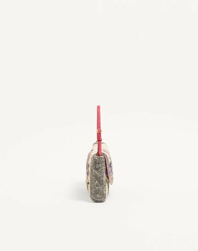 Valentino Garavani DeVain Embroidered Small Shoulder Bag