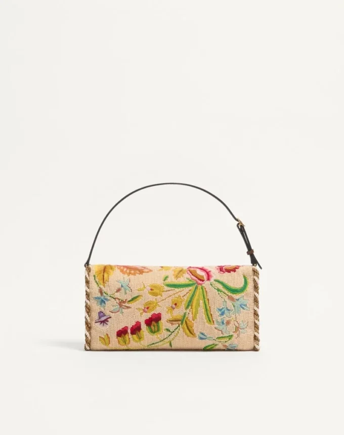 Valentino Garavani DeVain Embroidered Small Shoulder Bag