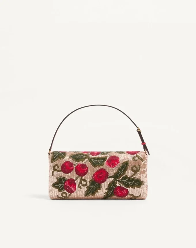 Valentino Garavani DeVain Embroidered Small Shoulder Bag