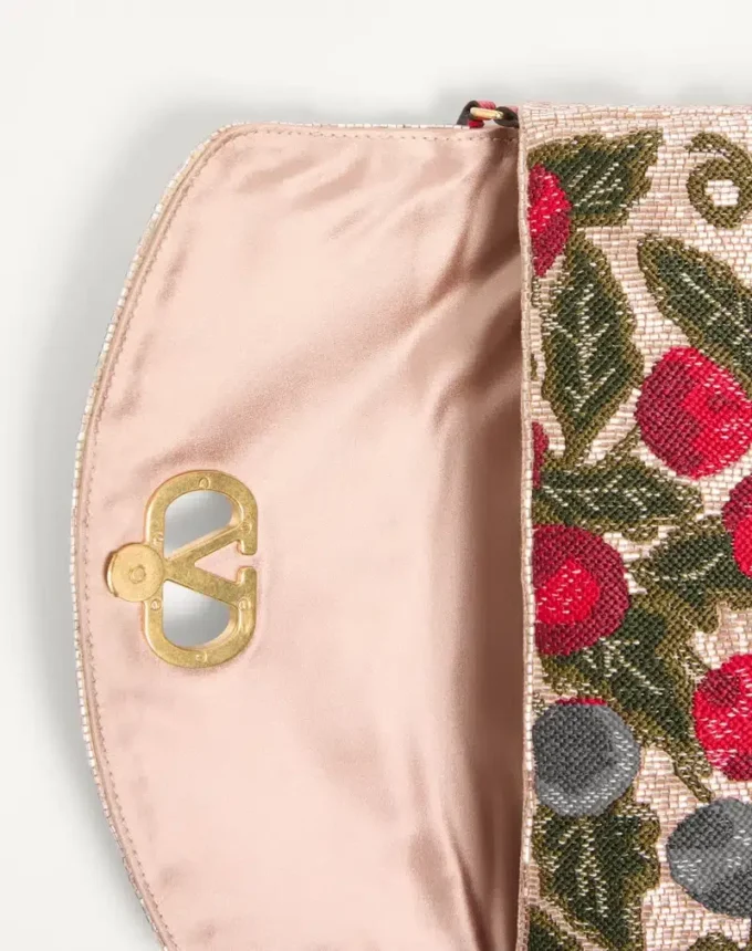 Valentino Garavani DeVain Embroidered Small Shoulder Bag