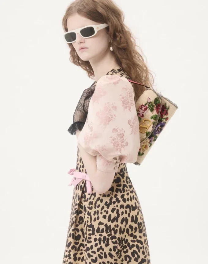 Valentino Garavani DeVain Embroidered Small Shoulder Bag