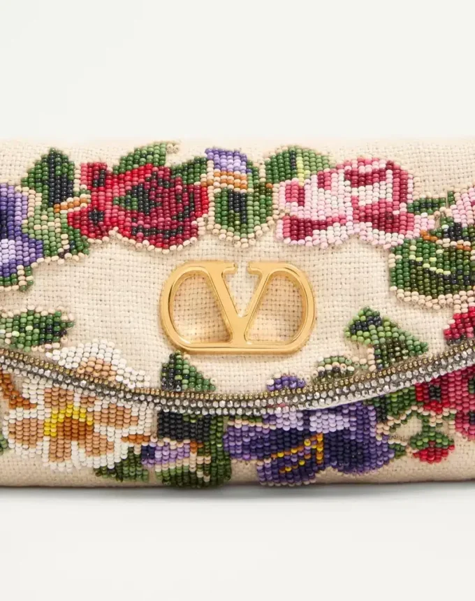 Valentino Garavani DeVain Embroidered Small Shoulder Bag