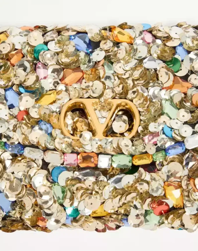 Valentino Garavani DeVain Embroidered Small Shoulder Bag