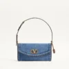 Valentino Garavani DeVain Small Denim Shoulder Bag Valentino Garavani DeVain Small Denim Shoulder Bag