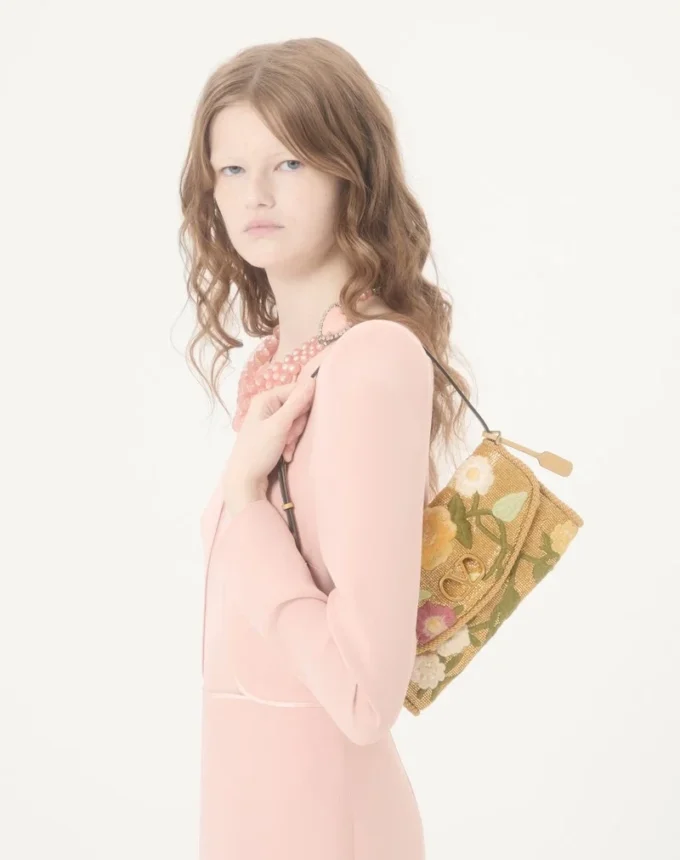 Valentino Garavani DeVain Small Embroidered Shoulder Bag