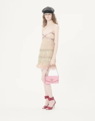 Valentino Garavani DeVain Small Shoulder Bag In Cloqué Jacquard Fabric.