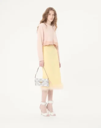 Valentino Garavani DeVain Small Shoulder Bag In Floral Lurex Jacquard Fabric