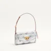 Valentino Garavani DeVain Small Shoulder Bag In Floral Lurex Jacquard Fabric