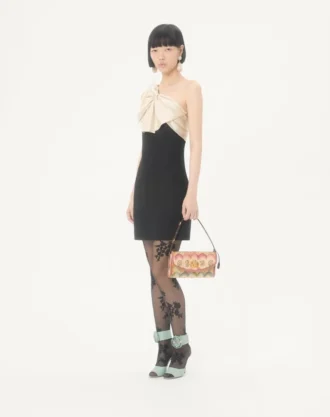 Valentino Garavani DeVain Small Shoulder Bag in Jacquard Apres L’Hiver Fabric