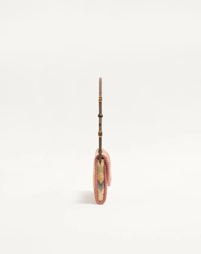 Valentino Garavani DeVain Small Shoulder Bag in Jacquard Apres L’Hiver Fabric