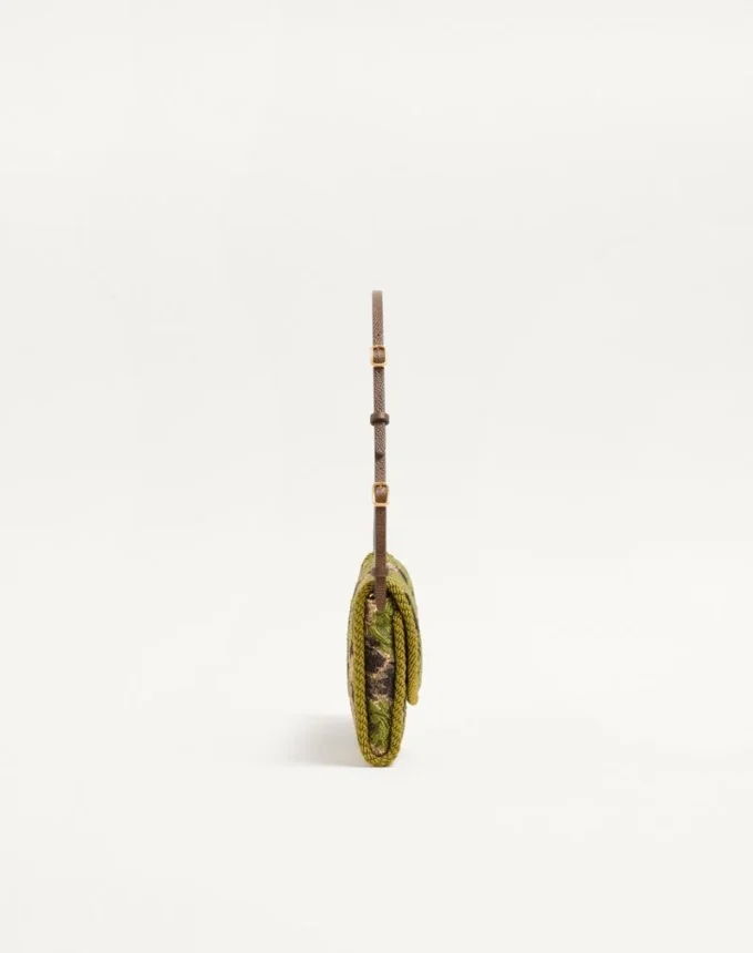 Valentino Garavani DeVain Small Shoulder Bag in Jacquard Lurex Fabric