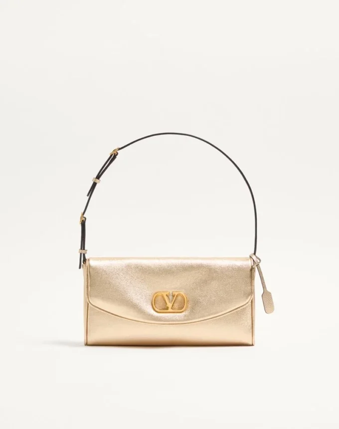 Valentino Garavani DeVain Small Shoulder Bag in Laminated Nappa Leather