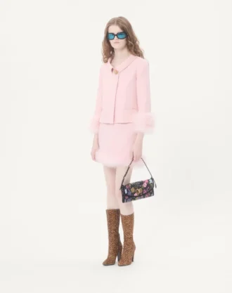 Valentino Garavani DeVain Small Shoulder Bag in Moiré Papier Floral Fabric