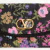 Valentino Garavani DeVain Small Shoulder Bag in Moiré Papier Floral Fabric