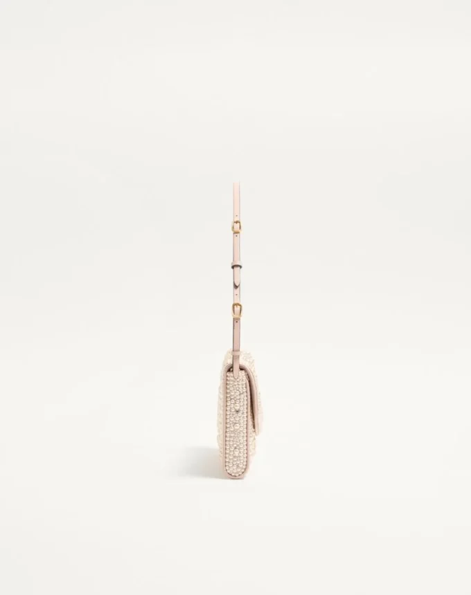 Valentino Garavani DeVain Small Shoulder Bag With Pearls And Rhinestones Valentino Garavani DeVain Small Shoulder Bag With Pearls And Rhinestones