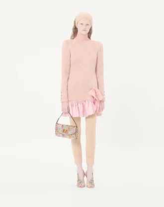 Valentino Garavani DeVain Small Shoulder Bag With Rhombelle Embroidery.