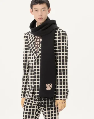 Valentino Garavani Embroidered Wool And Cashmere Scarf