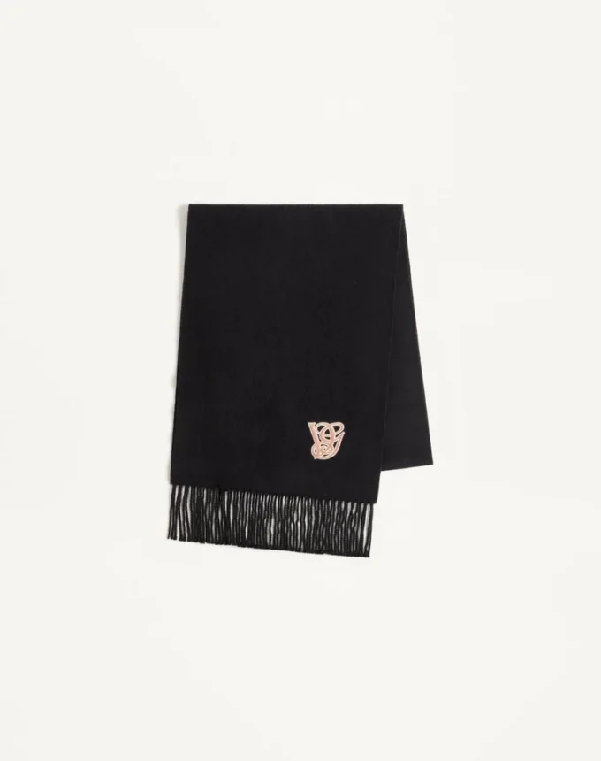 Valentino Garavani Embroidered Wool And Cashmere Scarf