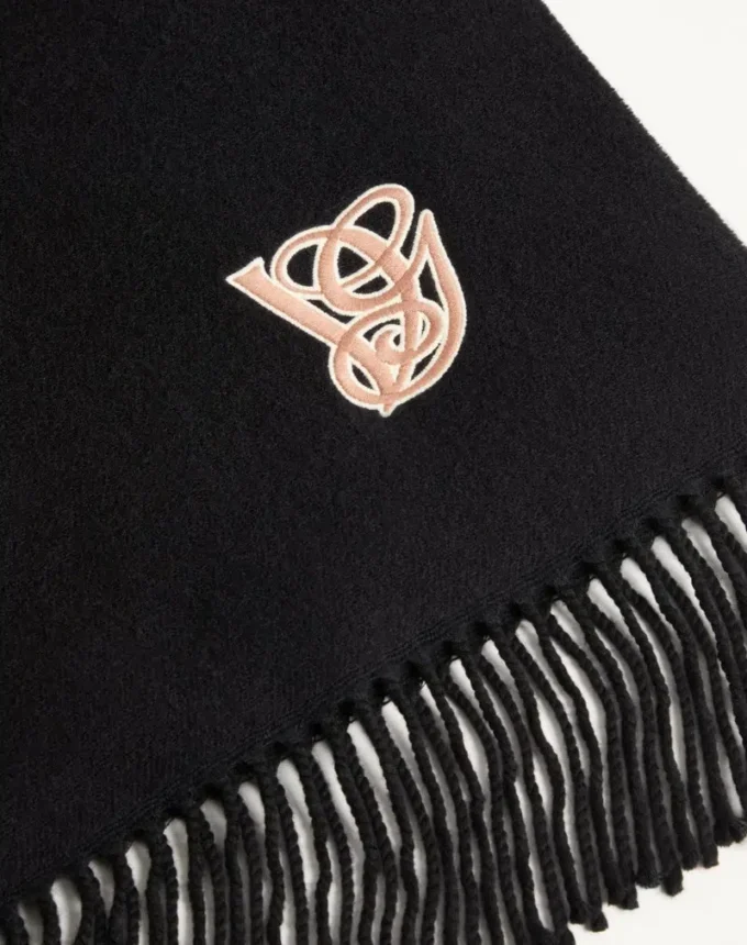 Valentino Garavani Embroidered Wool And Cashmere Scarf