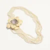 Valentino Garavani Fleur Lumineuse Necklace In Metal, Enamel, Pearls And Fabric