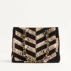 Valentino Garavani Laseine Shopping Bag In Python And Chevron-Patterned Suede