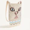 Valentino Garavani Le Chat De La Maison Embroidered Shoulder Bag With Fringes Valentino Garavani Le Chat De La Maison Embroidered Shoulder Bag With Fringes