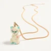 Le Chat De La Maison Necklace In Metal, Nylon And Swarovski® Crystals