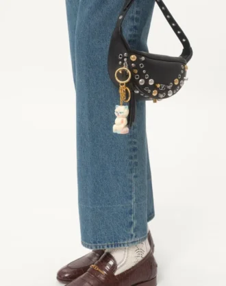 Valentino Garavani Le Chat De La Maison Nylon Bag Charm With Key Ring