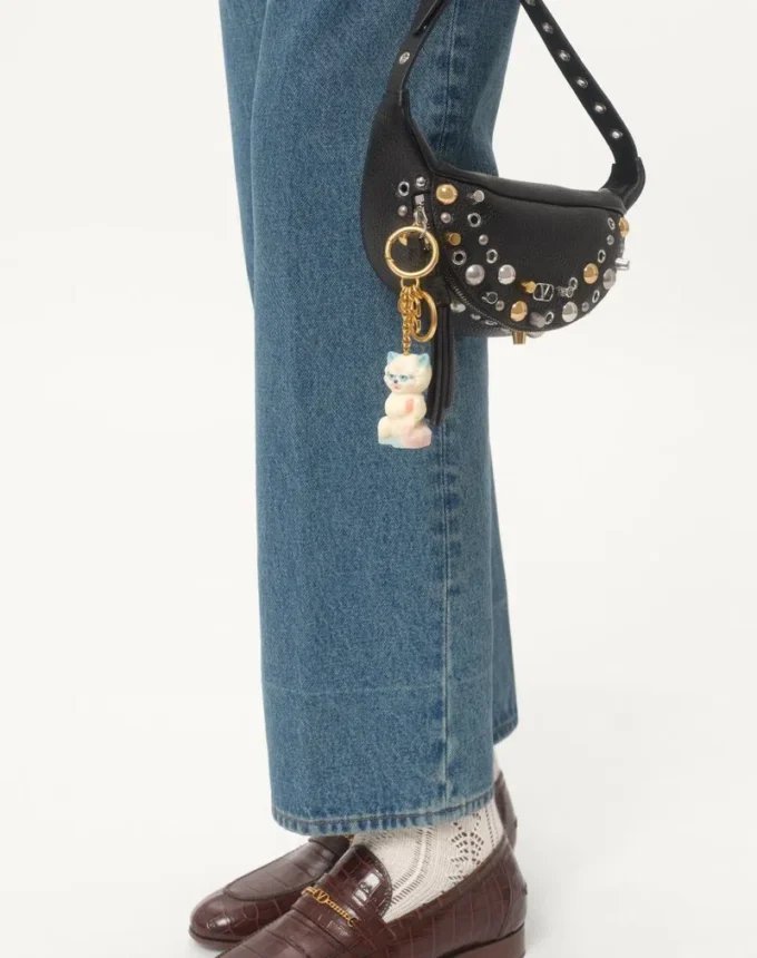 Valentino Garavani Le Chat De La Maison Nylon Bag Charm With Key Ring