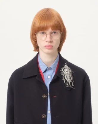 Valentino Garavani Les Glaces Brooch In Metal, Fabric And Crystals