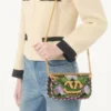 Valentino Garavani Locò Small Embroidered Shoulder Bag With Jewel Logo