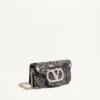 Valentino Garavani Locò Small Embroidered Shoulder Bag With Jewel Logo
