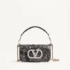 Valentino Garavani Locò Small Embroidered Shoulder Bag With Jewel Logo