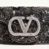 Valentino Garavani Locò Small Embroidered Shoulder Bag With Jewel Logo
