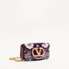 Valentino Garavani Locò Small Shoulder Bag Embroidered With Jewel Logo
