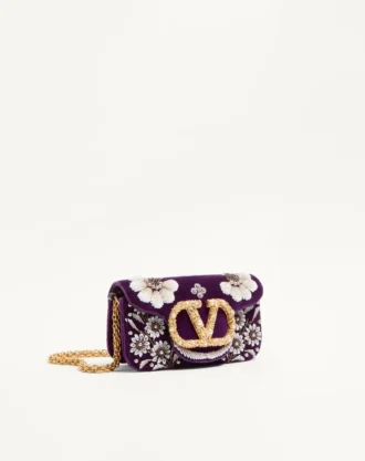 Valentino Garavani Locò Small Shoulder Bag Embroidered With Jewel Logo