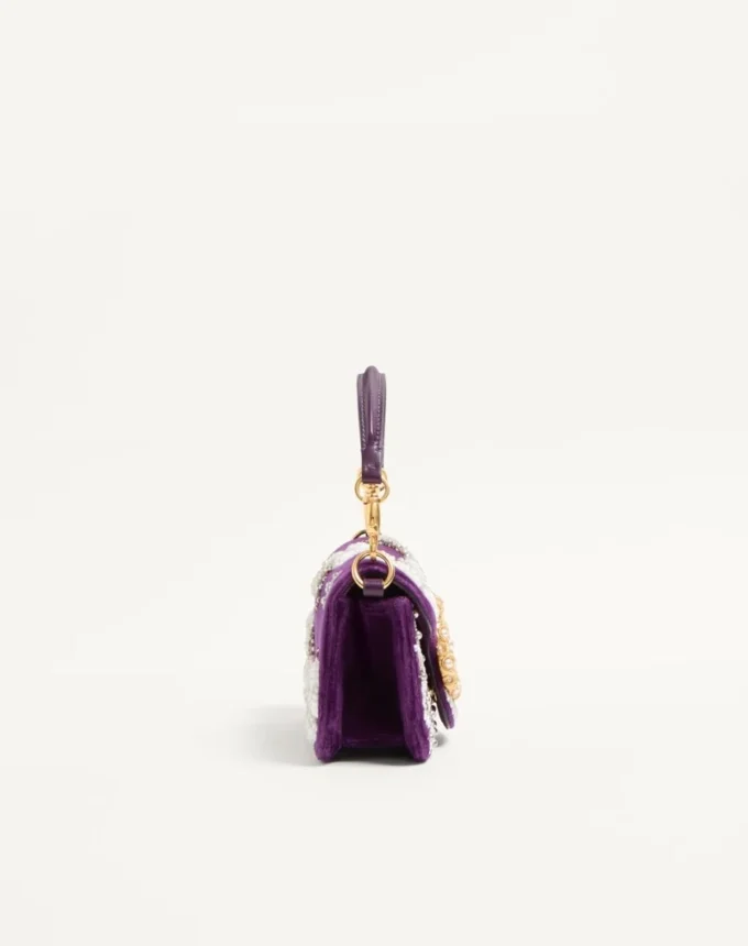 Valentino Garavani Locò Small Shoulder Bag Embroidered With Jewel Logo