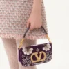 Valentino Garavani Locò Small Shoulder Bag Embroidered With Jewel Logo