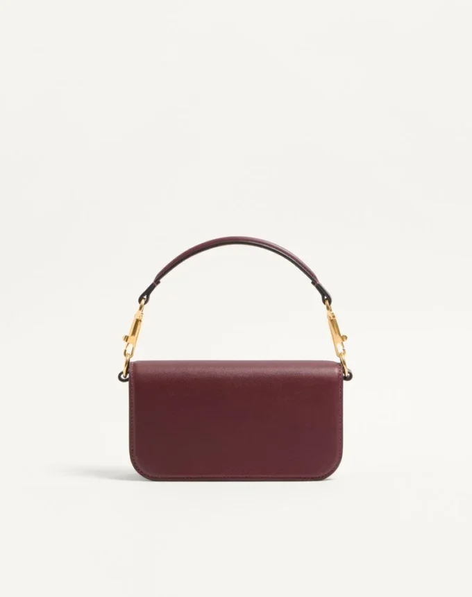 Valentino Garavani Locò Small Shoulder Bag In Calfskin With Jewel Logo