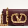 Valentino Garavani Locò Small Shoulder Bag In Calfskin With Jewel Logo