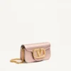 Valentino Garavani Locò Small Shoulder Bag In Laminated Calfskin With Jewel Logo Valentino Garavani Locò Small Shoulder Bag In Laminated Calfskin With Jewel Logo