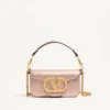 Valentino Garavani Locò Small Shoulder Bag In Laminated Calfskin With Jewel Logo Valentino Garavani Locò Small Shoulder Bag In Laminated Calfskin With Jewel Logo