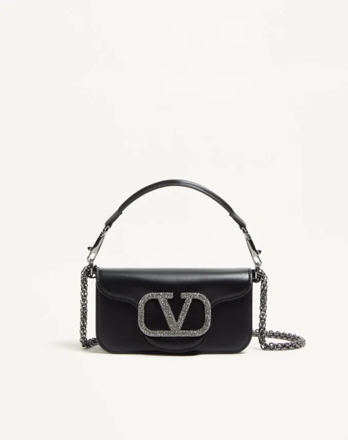 Valentino Garavani Locò Small Shoulder Bag With Jewel Logo Valentino Garavani Locò Small Shoulder Bag With Jewel Logo