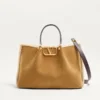 Valentino Garavani Medium Suede Shopping Bag With Sheepskin Lining