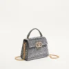 Valentino Garavani Mini Vsling Handbag With Rhinestones And Jewel Logo