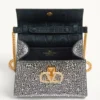Valentino Garavani Mini Vsling Handbag With Rhinestones And Jewel Logo