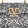 Valentino Garavani Mini Vsling Handbag With Rhinestones And Jewel Logo
