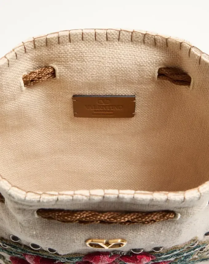 Valentino Garavani Nellcôte Alice Embroidered Bag With Fringes