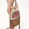 Valentino Garavani Nellcôte Alice Embroidered Bag With Fringes