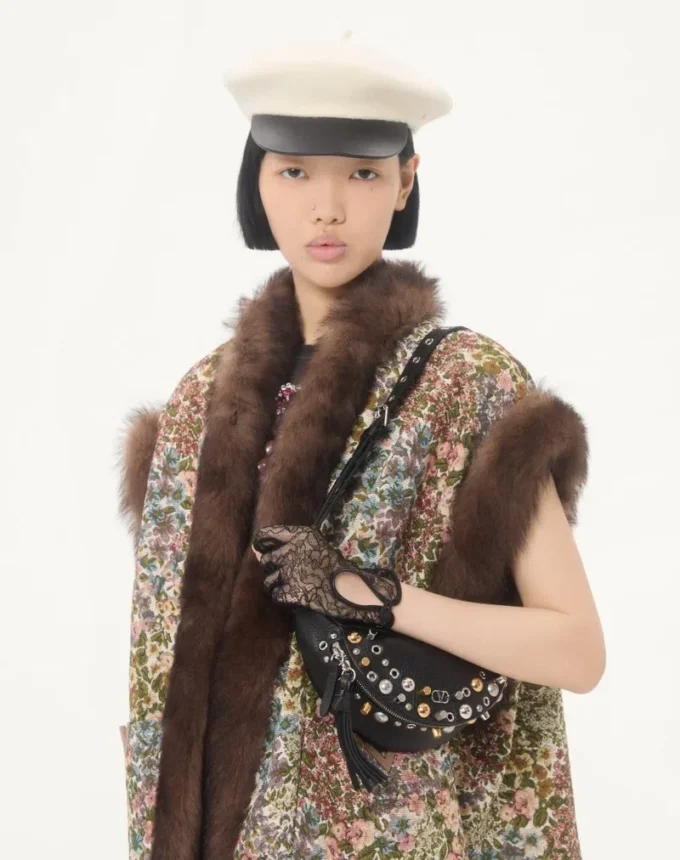 Valentino Garavani Nellcôte Belt Bag In Grainy Calfskin